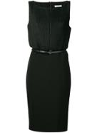Max Mara Sleeveless Belted Dress - Black