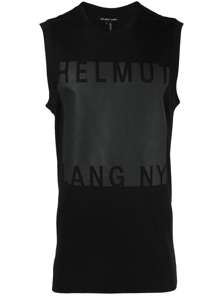Helmut Lang Logo Print Tank - Black