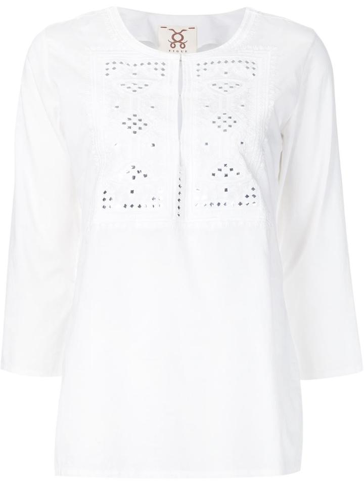 Figue 'oleanna' Blouse, Women's, Size: Xs, White, Cotton