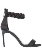Oscar De La Renta Brigit Ankle Strap Sandals - Black