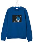 Paul Smith Junior Teen Zebra Print Sweatshirt - Blue