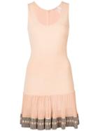 Alaïa Vintage Color Block Fitted Dress - Pink & Purple