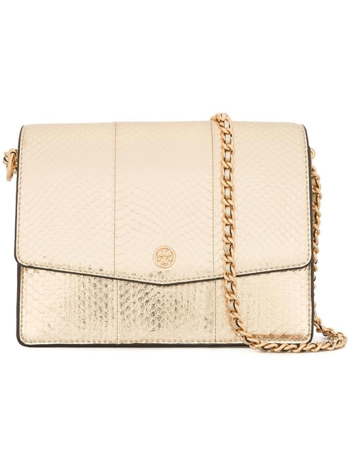 Tory Burch Robinson Exotic Convertible Shoulder Bag - Gold