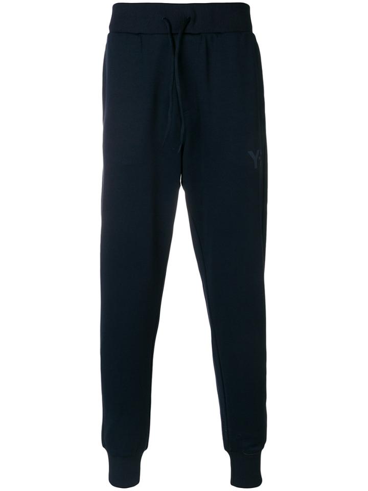 Y-3 Logo Printed Lounge Trousers - Blue