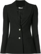 Lanvin Peaked Lapel Blazer, Women's, Size: 38, Black, Wool/polyester