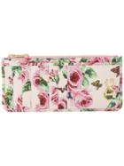 Dolce & Gabbana Rose Print Long Card Holder - Pink & Purple