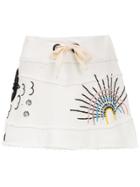 Andrea Bogosian Embroidered Sweatskirt - White