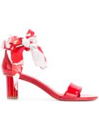 Salvatore Ferragamo Ribbon Detail Sandals - Red