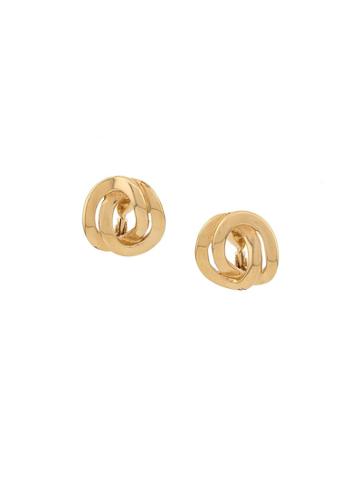 Monet Vintage 1980s Chain Link Monet Earrings - Gold