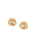 Monet Vintage 1980s Chain Link Monet Earrings - Gold