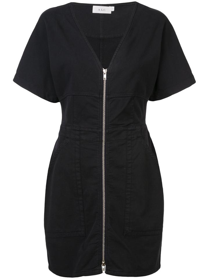 A.l.c. Plunge Neck Mini Dress - Black