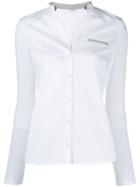 Peserico Contrasting Button Shirt - White