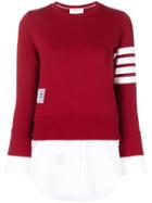 Thom Browne 4-bar Loopback Jersey Sweatshirt - Red