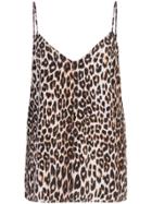 Equipment Leopard Print Camisole Top - Brown