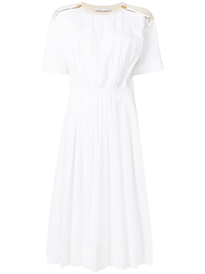 Agnona Poplin Flared Dress - White