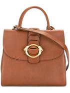 Roberto Cavalli Lion Buckle Tote, Women's, Brown