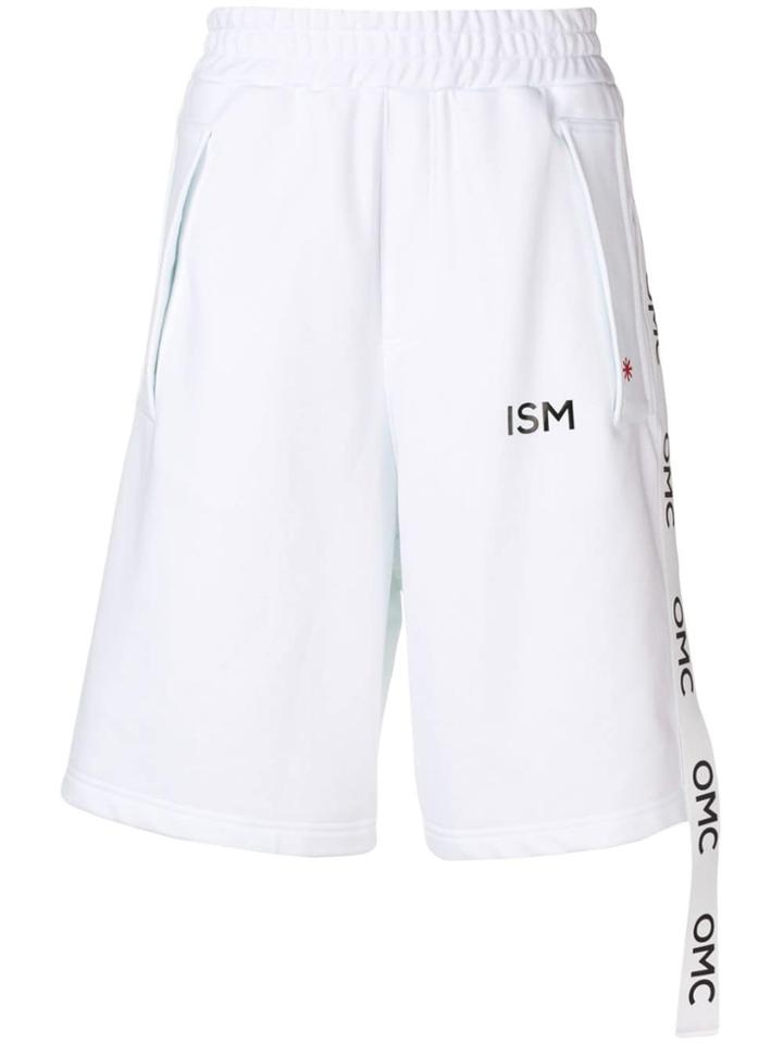 Omc Logo Tape Track Shorts - White