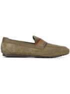 Salvatore Ferragamo Contrast Trim Loafers - Green