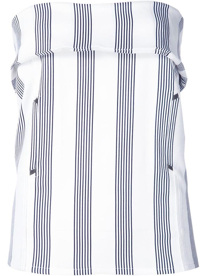 Shades Of Grey By Micah Cohen Striped Strapless Top