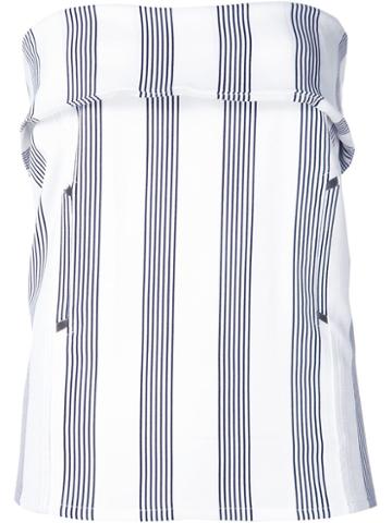 Shades Of Grey By Micah Cohen Striped Strapless Top
