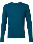 Officine Generale Chest Pocket Longsleeved T-shirt - Blue