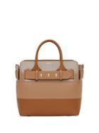 Burberry Small Triple-stud Belted Tote - Neutrals