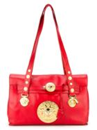 Versace Vintage Logo Plaque Shoulder Bag, Women's, Red