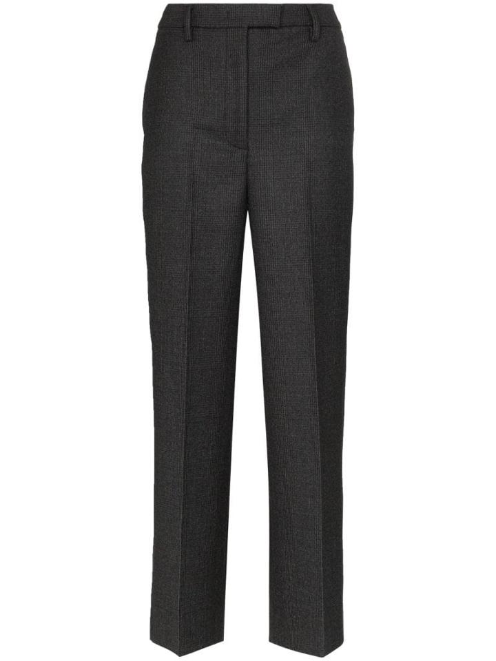 Prada Straight-leg Check Trousers - Grey