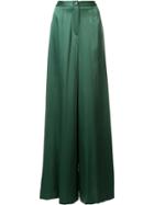 Tome Silk Palazzo Pants - Green