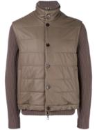 Loro Piana Ribbed Sleeve Jacket - Brown