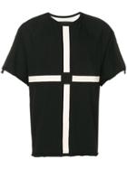 Ziggy Chen Appliqué Detail T-shirt - Black