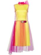 Prada Tulle And Silk Satin Dress - Yellow