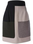 Fendi Vintage Patch Pocket Skirt, Women's, Size: 44, Nude/neutrals