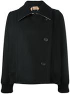 No21 Boxy Cropped Jacket, Women's, Size: 38, Black, Polyamide/polyester/viscose/wool
