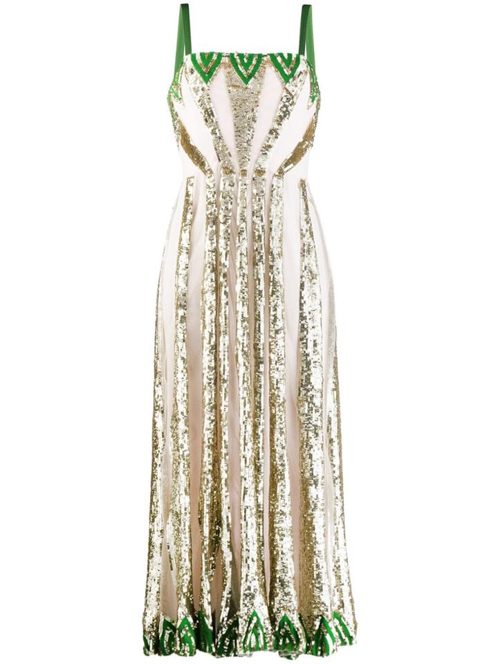 Temperley London Sequin Panelled Dress - Pink