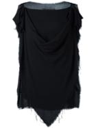 Vivienne Westwood Anglomania Sleeveless Draped Blouse, Women's, Size: 44, Black, Viscose