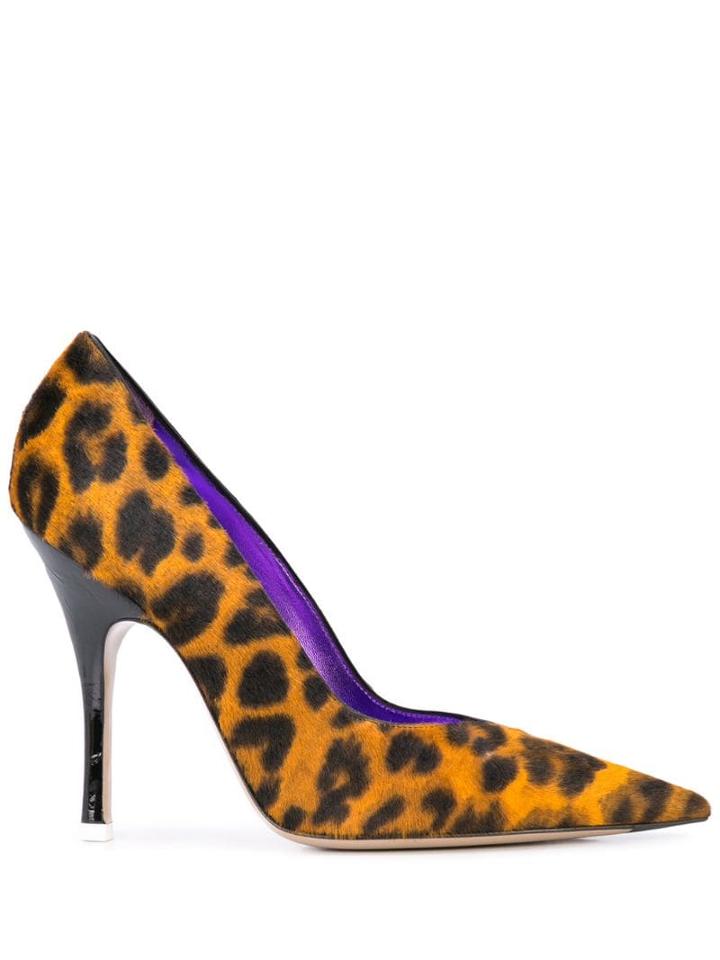 Attico Leopard Print Pumps - Black