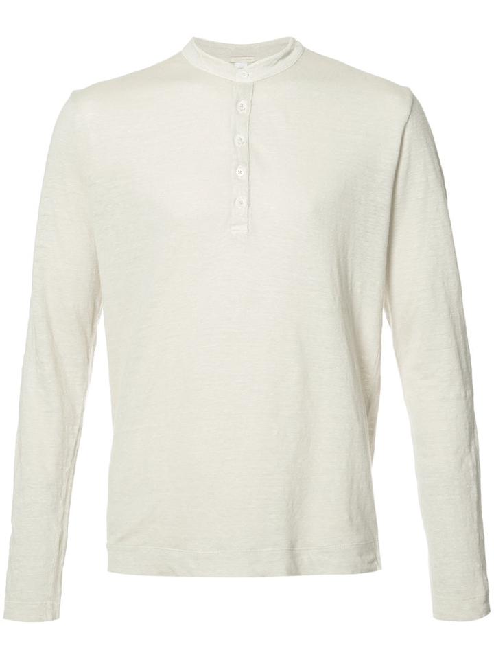 Massimo Alba 'sabbia' Collarless Shirt, Men's, Size: Medium, Nude/neutrals, Linen/flax