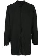 Transit Grandad Collar Tunic Shirt - Black
