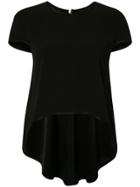 Haney Ellie Curved Hem T-shirt - Black