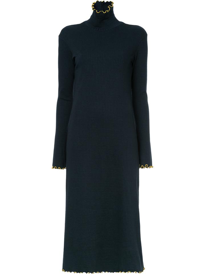 Le Ciel Bleu Ribbed Sweater Dress - Blue