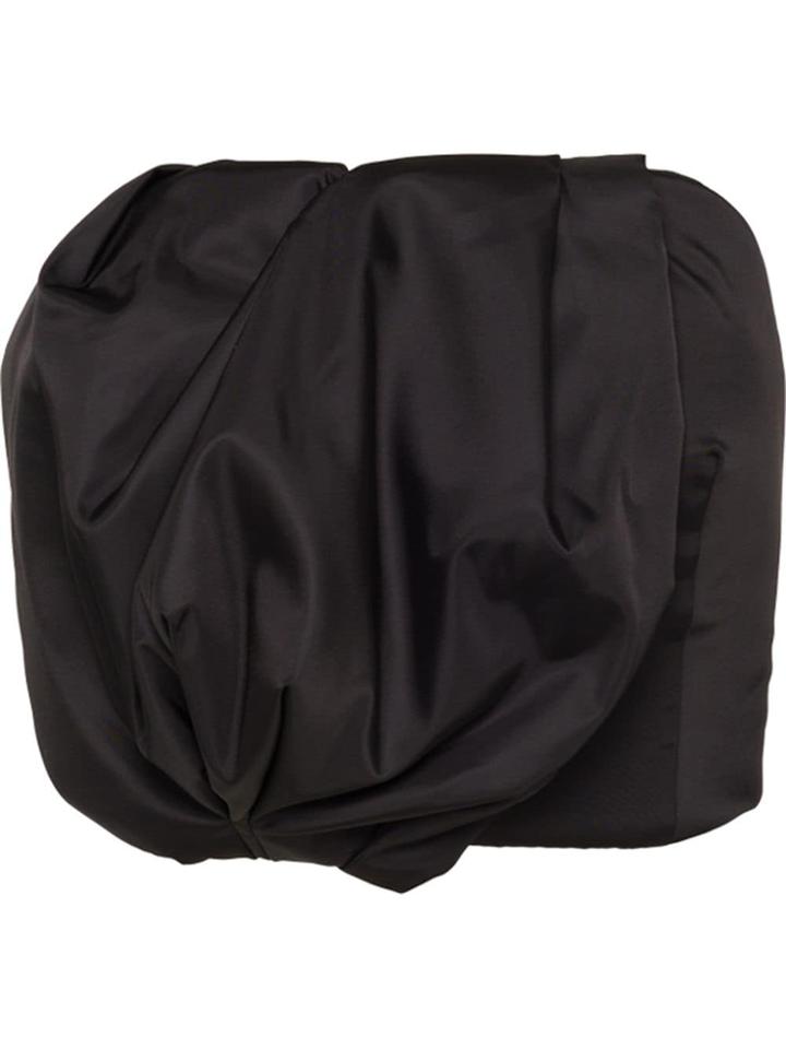 Prada Gathered Bustier Top - Black