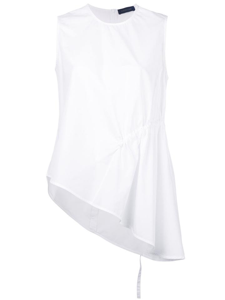 Eudon Choi - Asymmetric Tank Top - Women - Virgin Wool - 12, White, Virgin Wool