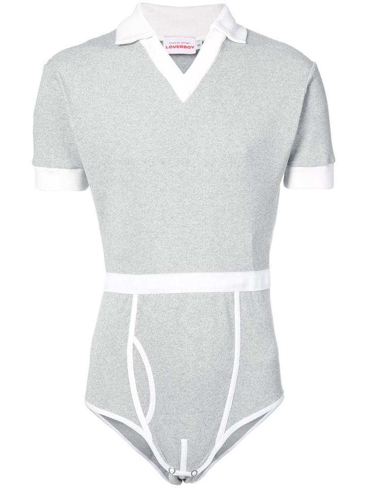 Charles Jeffrey Loverboy Short-sleeve Bodysuit T-shirt - Grey
