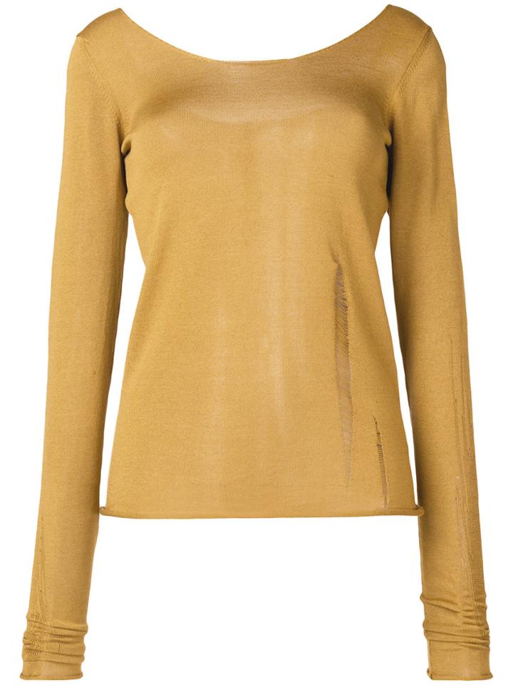 Serien&deg;umerica Laddered Knit Top - Brown