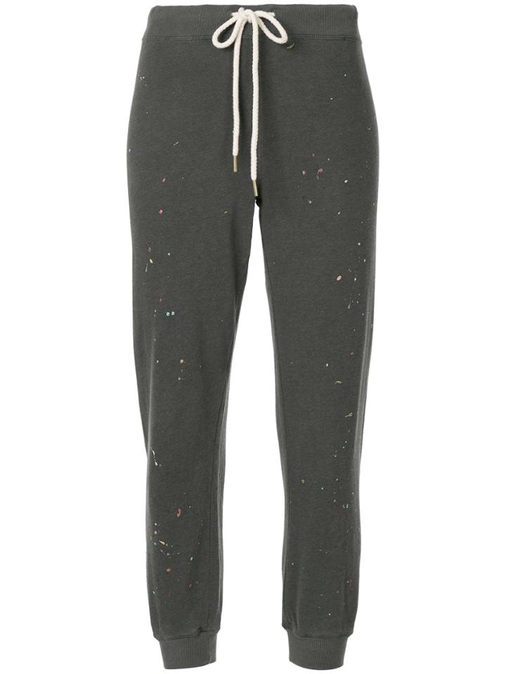 The Great Paint Splatter Cropped Sweatpants - Black