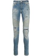 Represent Ripped Skinny-fit Jeans - Blue