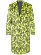 Sss World Corp Outspace Printed Coat - Yellow