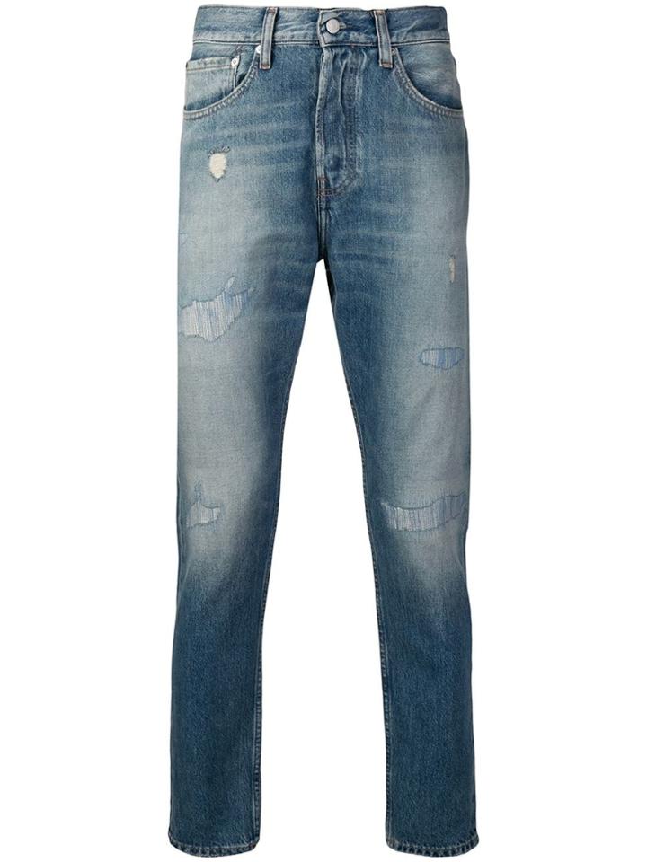 Calvin Klein Jeans Distressed Detail Jeans - Blue