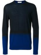 Etro - Two Tone Sweater - Men - Wool - M, Blue, Wool